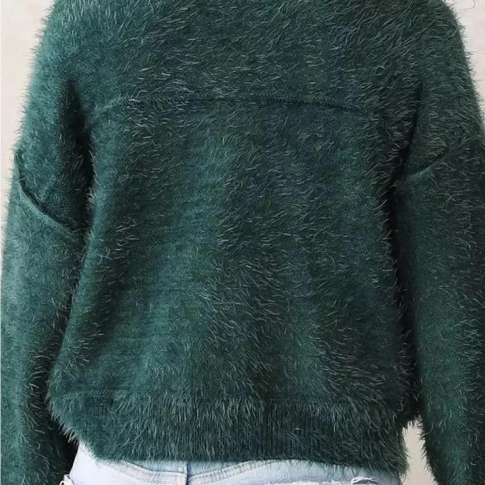 Willow &‎ Root Green eyelash knit cardigan sweater size small